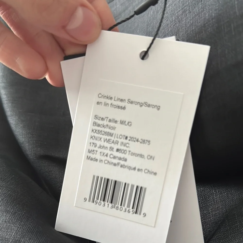 Knix Crinkle Linen Sarong Size M/L NWT - Picture 5 of 5